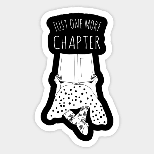 just one more chapter - white Sticker